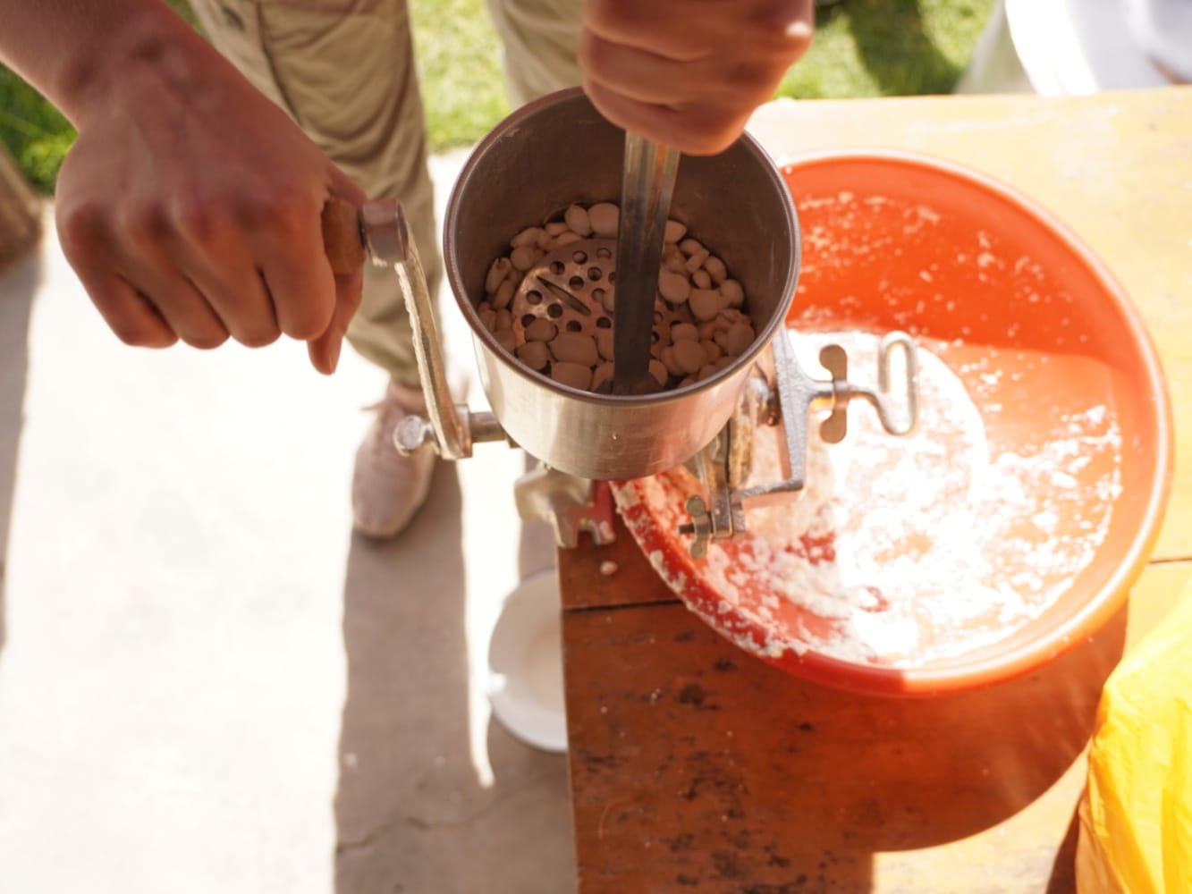 Mashing Corn