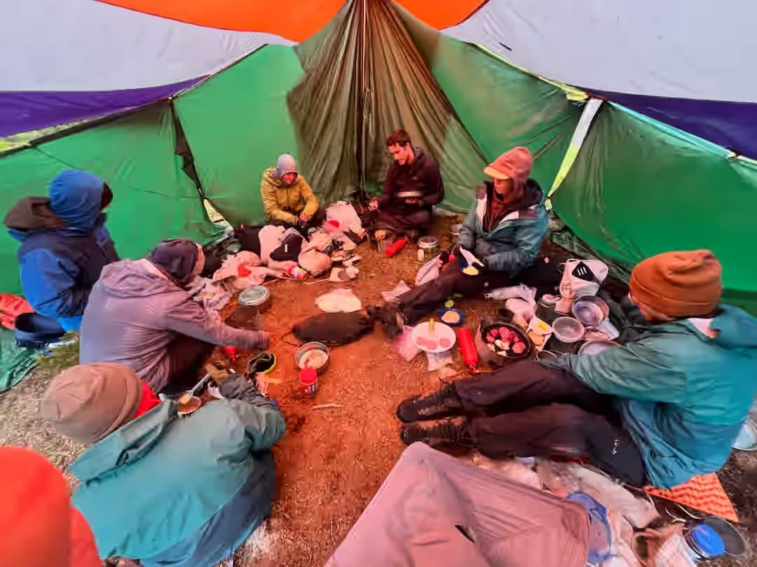 Cooking in shelter